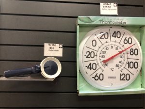 Braille Labeler and Big Bold Thermometer