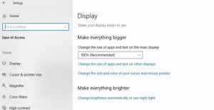 Screenshot of Display Options