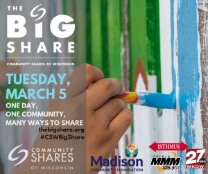 The Big Share graphic with sponsor logos