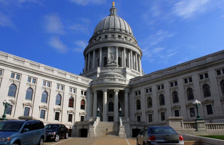 The east enterance to the wisconsin state capitol