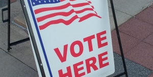 VOTE HERE - Sidewalk Sign Board