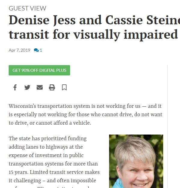 Screenshot of the La Cross Tribune Op-Ed piece.