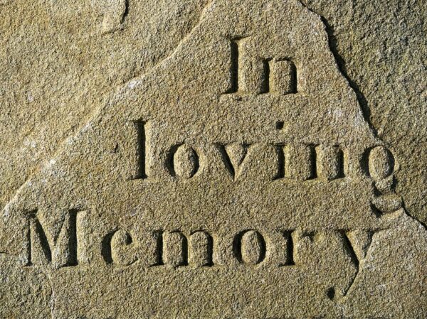 In loving memory carved in stone