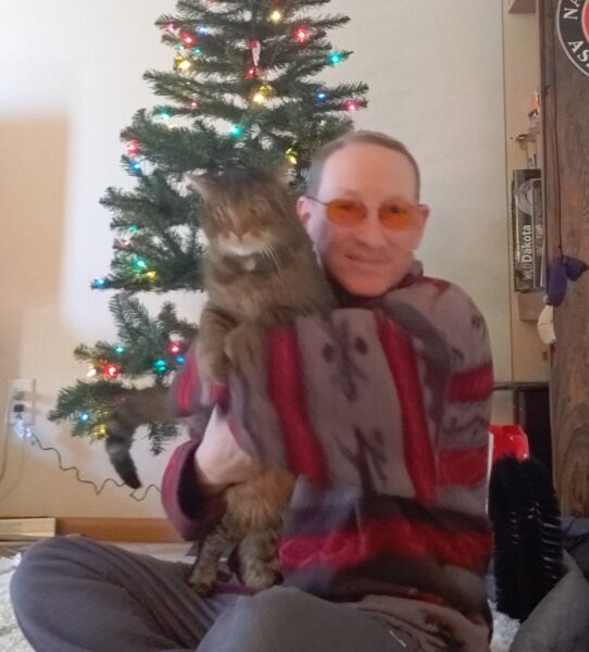Jim and his cat Scooter