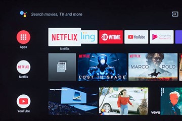 An example of a smart television featuring streaming services.