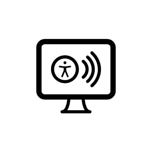 Graphic of screen reader