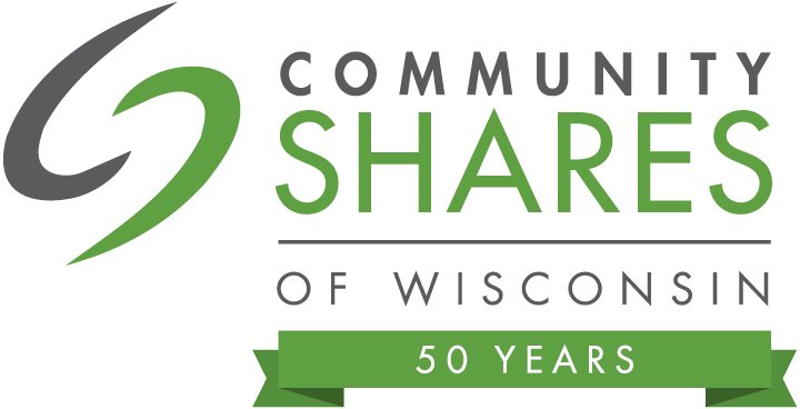 Community Shares of Wisconsin 50 YEARS logo