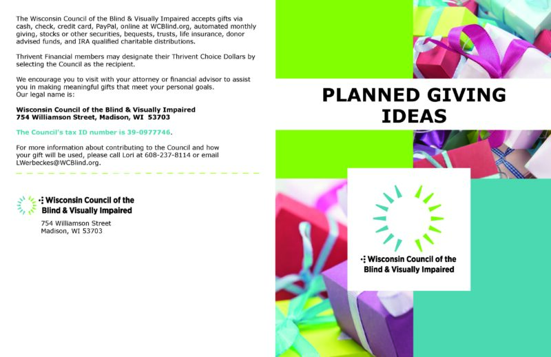 2023 Planned Giving Flyer reading Planned Giving Ideas