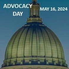 The Wisconsin Capital dome and the words Advocacy Day, May 16, 2024