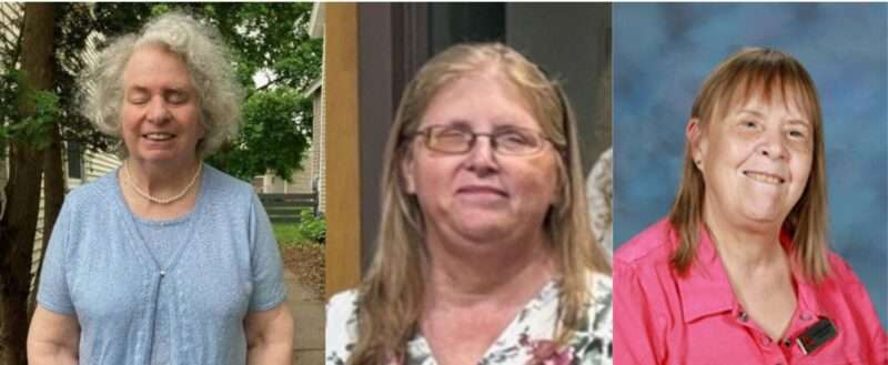 From left to right, photos of Rhonda Staats, Sharon Knauf, and Patty Slaby
