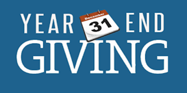 A box showing the words Year End Giving along with a calendar page showing the date December 31