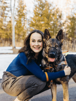 Mia Zutter and her guide dog