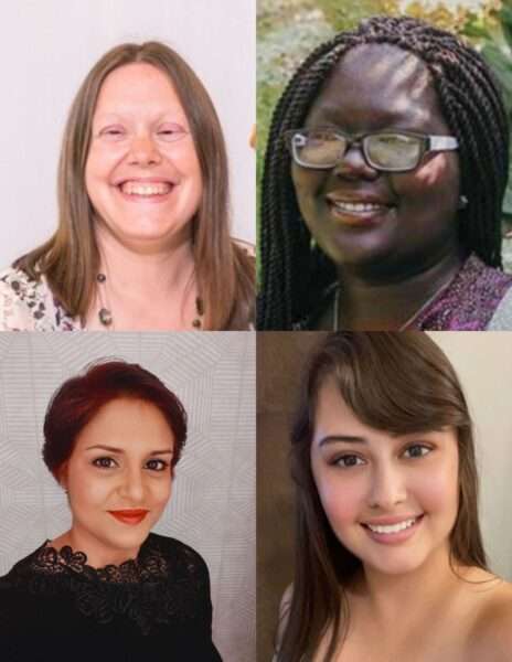 Photos of Elizabeth Fryseth, Mikyla Mobley, Sanbrita Mondal, and Nycole Torres.