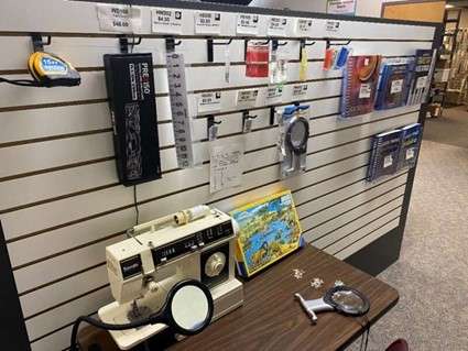 The hobby aisle of the Sharper Vision store.