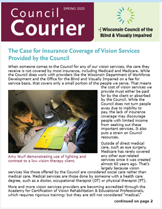 Front page of the Spring 2025 Council Courier