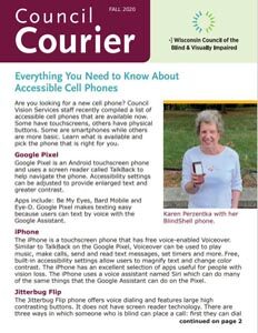 Front page layout of Courier