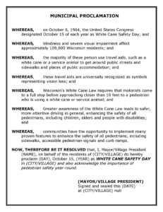 White Cane Safety Day Template