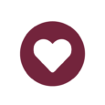 Heart icon on white background