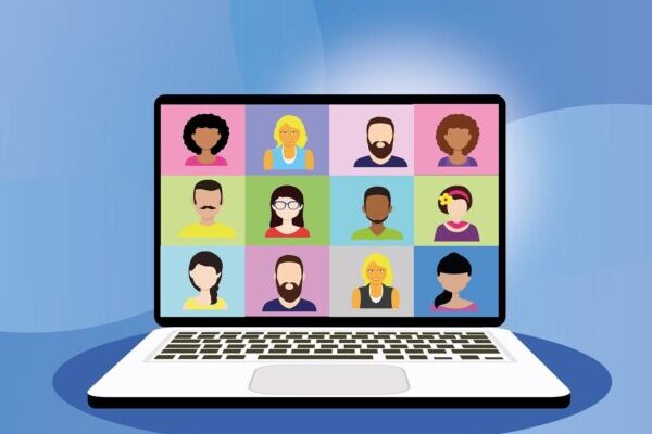 Graphic of a virtual meeting